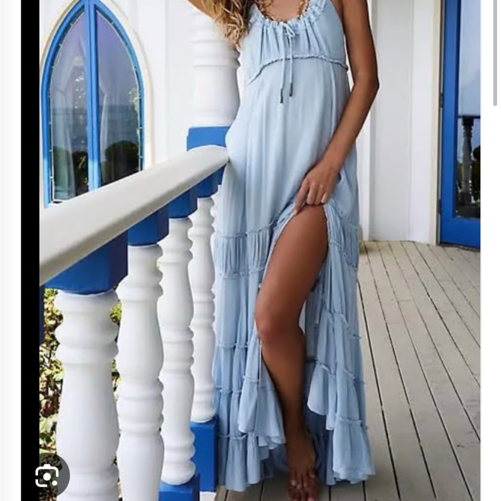 Free People Light Blue Maxi Dress